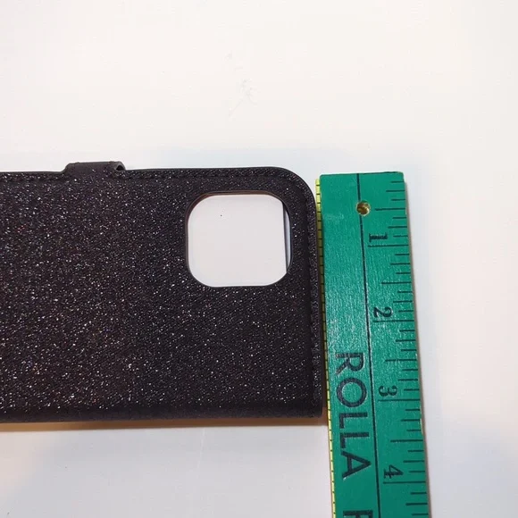 kate spade iPhone 12 MINI Magnetic Wrap Folio on a Removeable Chain Black NEW - Picture 8 of 10